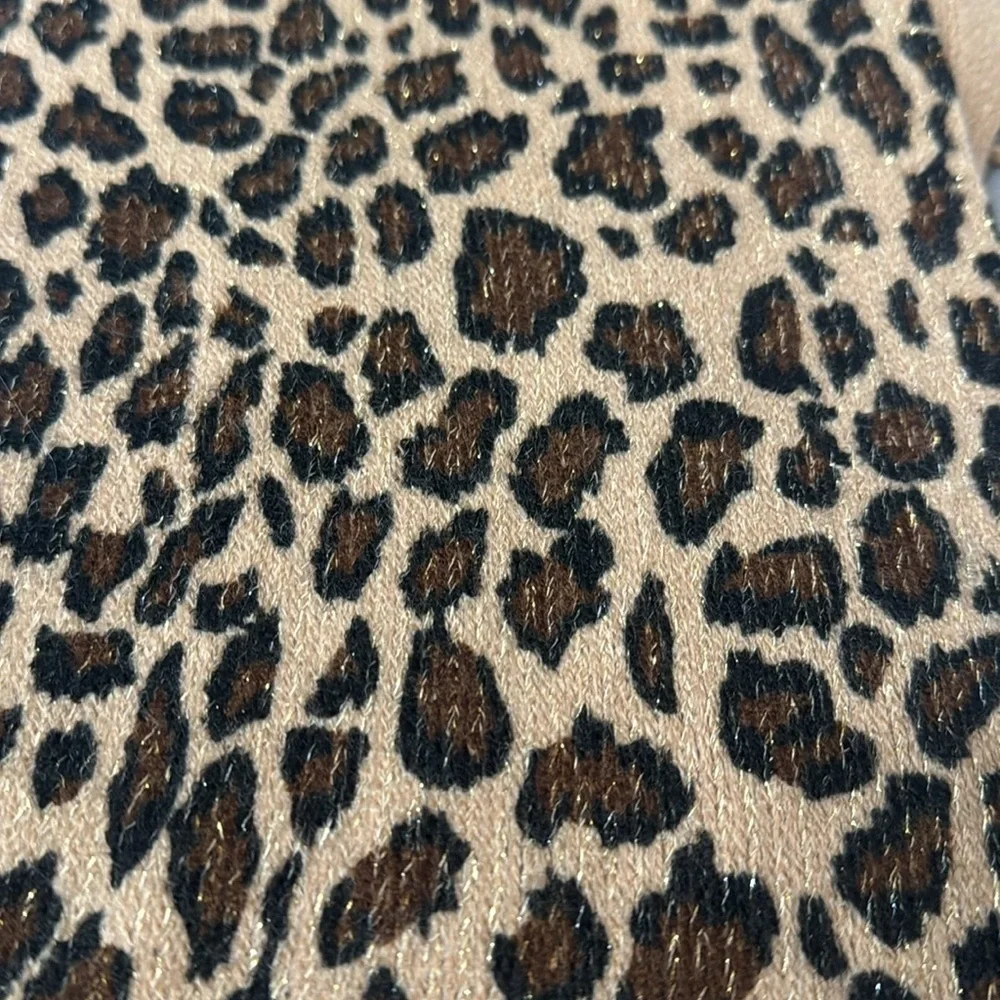 Cejon Leopard Print Scarf With Fringe